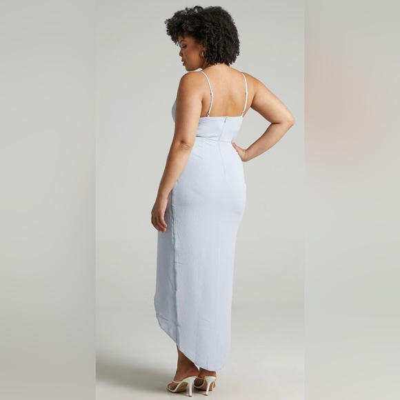 ๐ Ice Blue Drape Maxi Dress - Picture 6 of 6